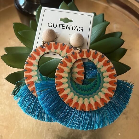 Gutengat Jewelry - Bohemian style earrings/ tropical earrings/ boho dangle earrings